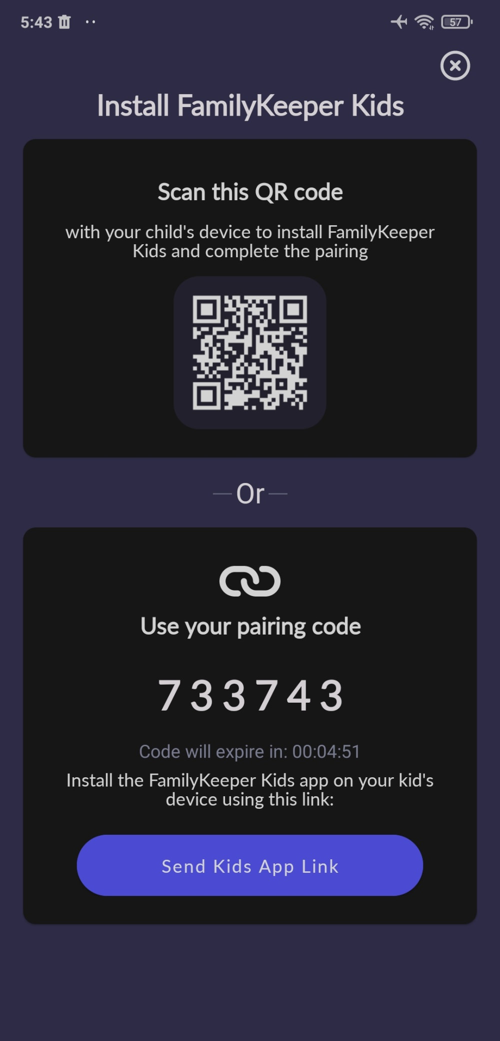 Installing FamilyKepper Kids app